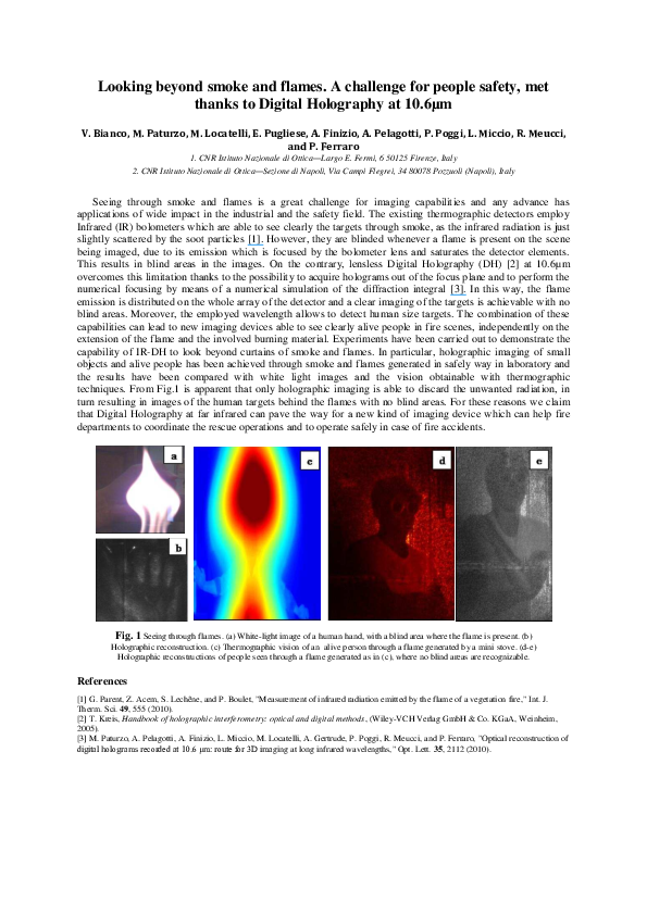Pdf Seeing Through Smoke And Flames A Challenge For Imaging Capabilities Met Thanks To Digital Holography At Far Infrared E Pugliese Academia Edu