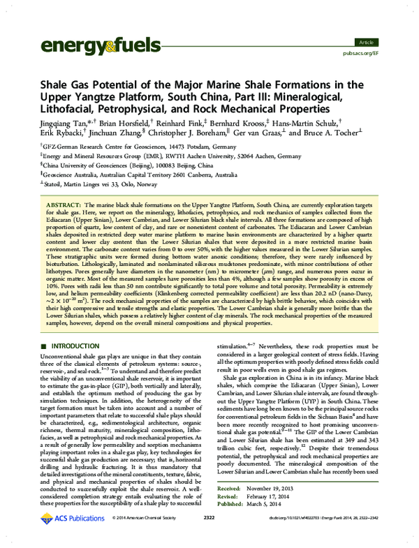 (PDF) Shale Gas Potential of the Major Marine Shale Formations in the ...