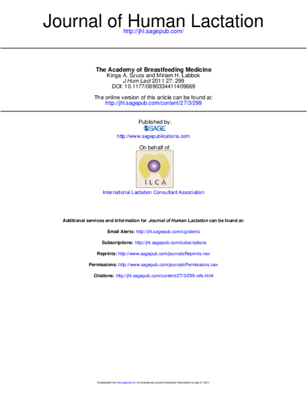 (PDF) The Academy of Breastfeeding Medicine Miriam Labbok Academia.edu