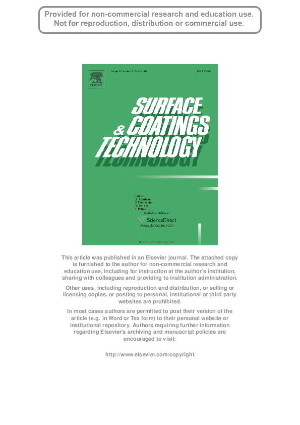 (PDF) Xray photoelectron spectroscopy analysis of zirconium nitride