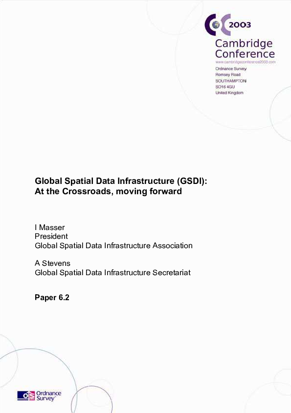 (PDF) Global Spatial Data Infrastructure (GSDI): At the Crossroads ...