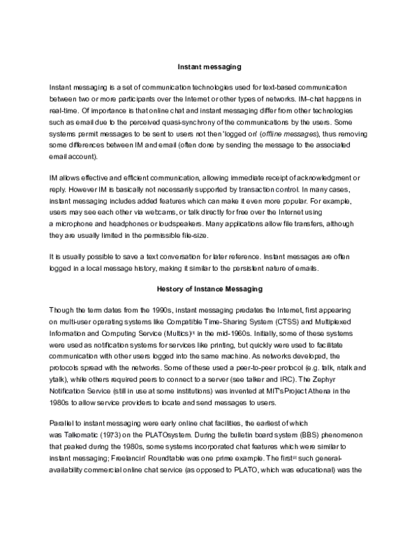 (DOC) Instant messaging