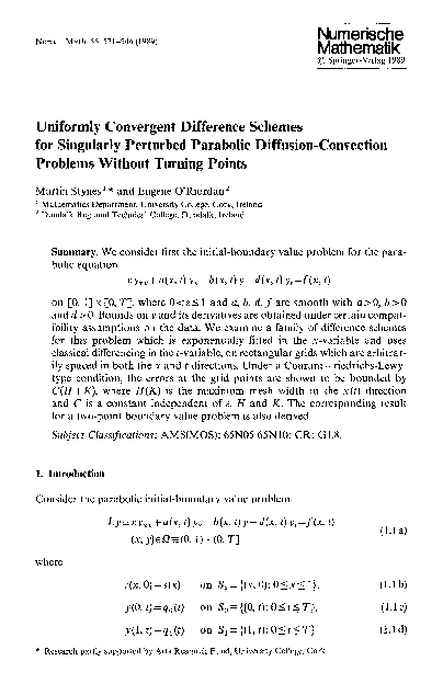 (PDF) Uniformly convergent difference schemes for singularly perturbed ...