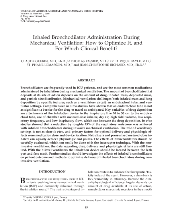 Bronchodilators side effects picture