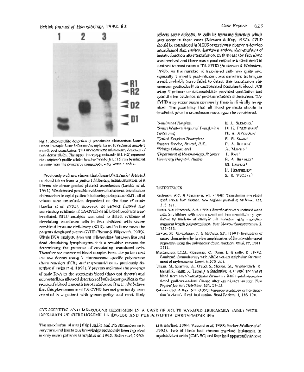 (PDF) CYTOGENETIC AND MOLECULAR REMISSION IN A CASE OF ACUTE MYELOID ...