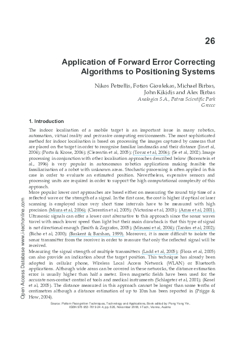 (PDF) Application of Forward Error Correcting Algorithms to Positioning ...