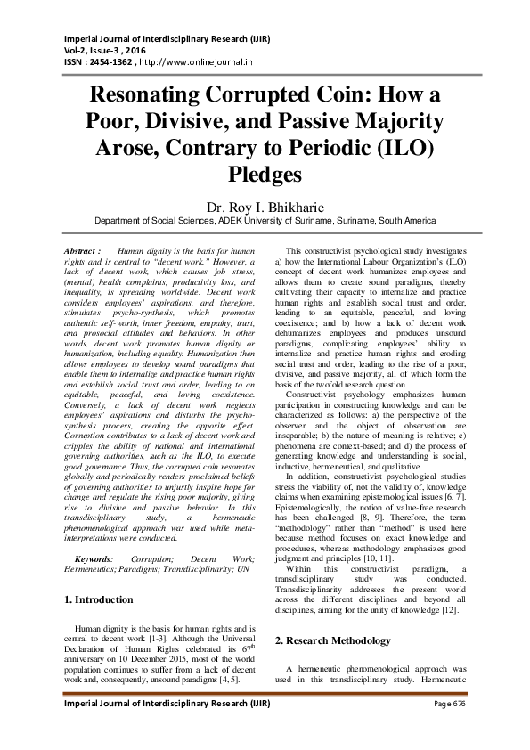 (PDF) Resonating Corrupted Coin: How a Poor, Divisive, and Passive ...