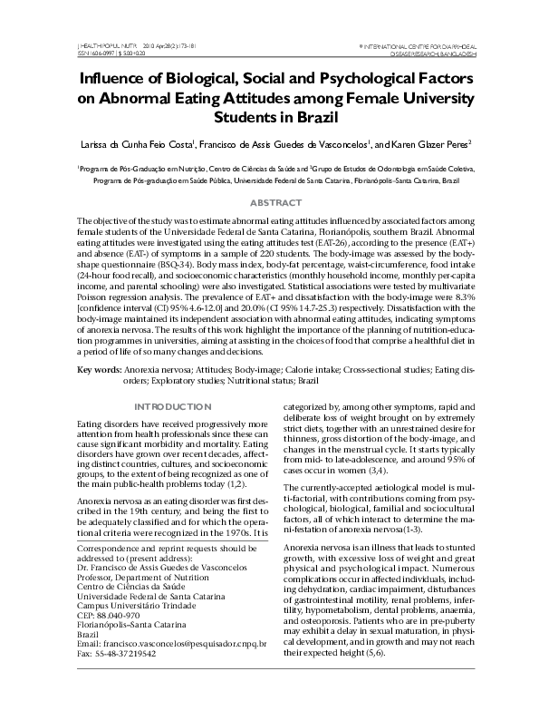 (PDF) Influence of Biological, Social and Psychological Factors on ...