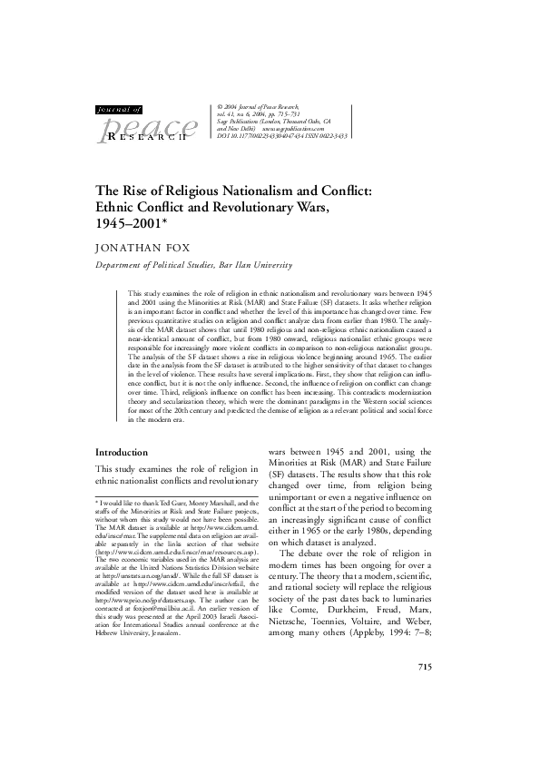 Which event is an example of religious nationalism image