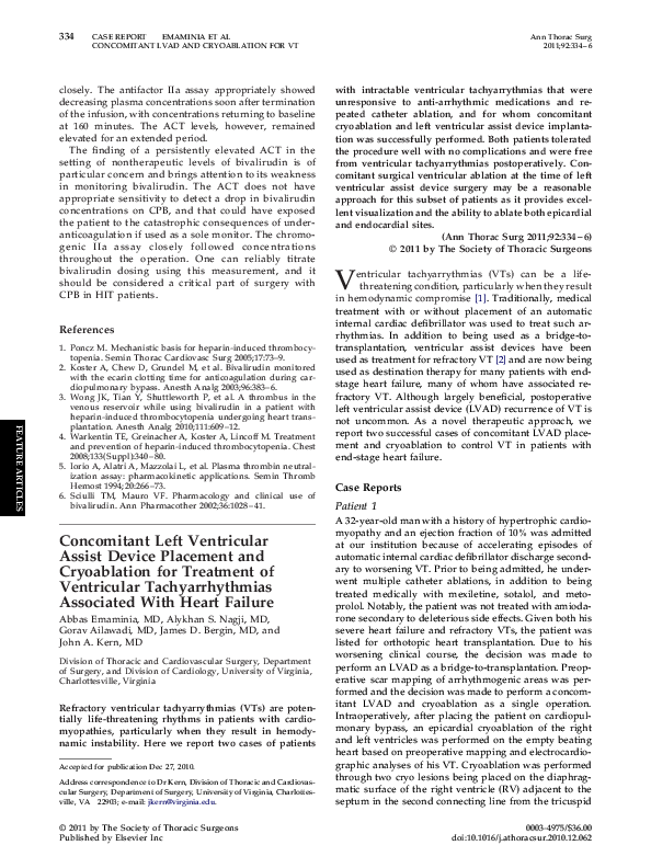 (PDF) Concomitant Left Ventricular Assist Device Placement and ...