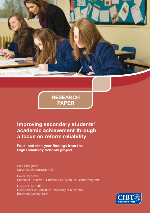 (PDF) Improving secondary students' academic achievement through a