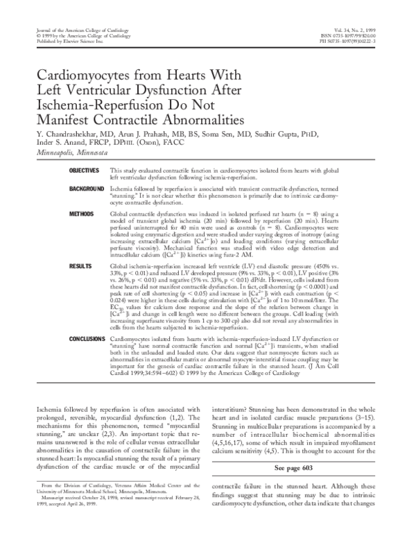 (PDF) Cardiomyocytes from hearts with left ventricular dysfunction ...