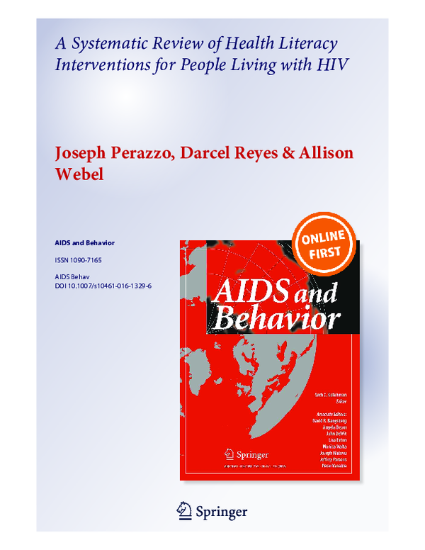 (PDF) A Systematic Review of Health Literacy Interventions for People ...
