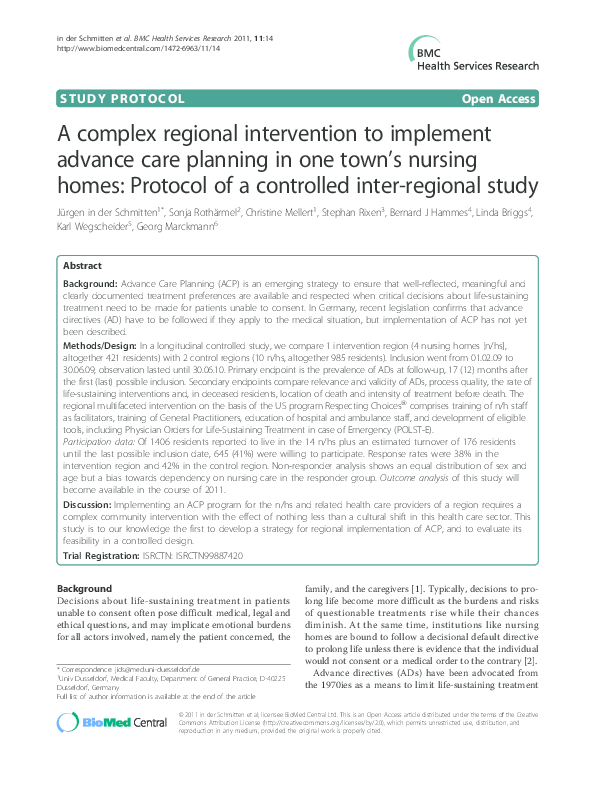 (PDF) A complex regional intervention to implement Advance Care ...
