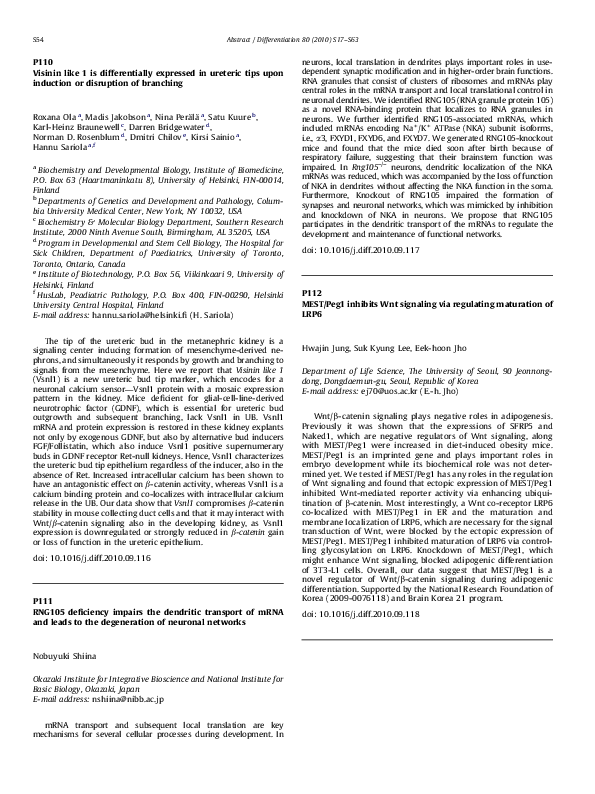 (PDF) P110. Visinin like 1 is differentially expressed in ureteric tips ...