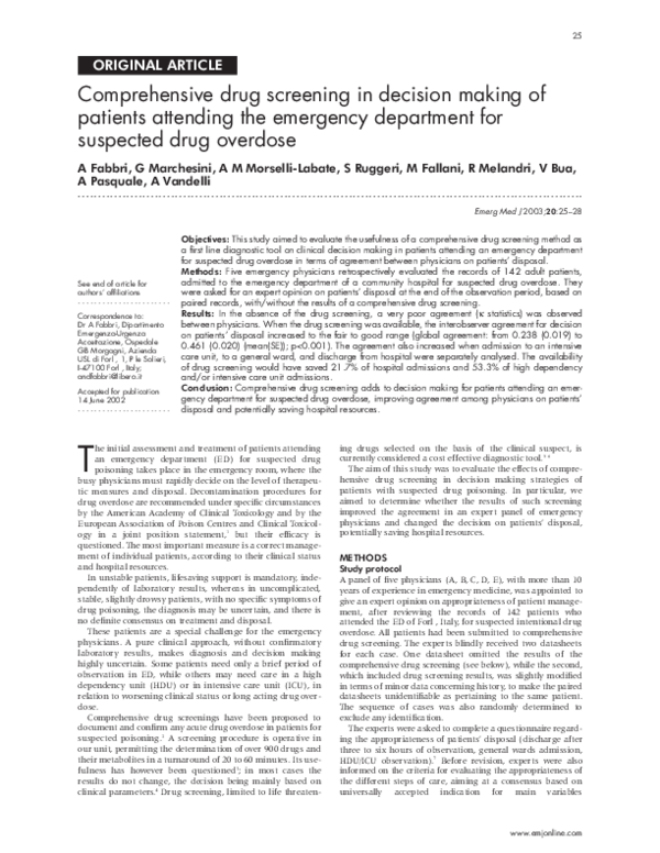 (PDF) Comprehensive drug screening in decision making of patients ...