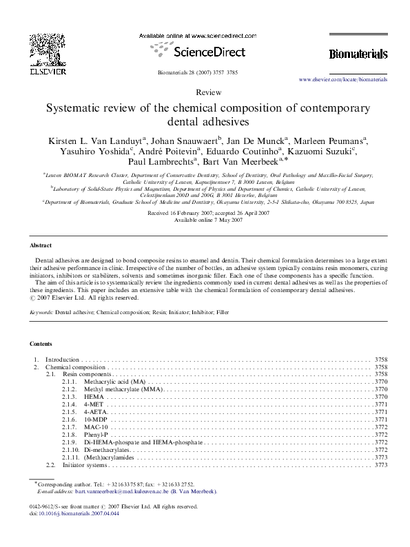 (PDF) Systematic review of the chemical composition of contemporary