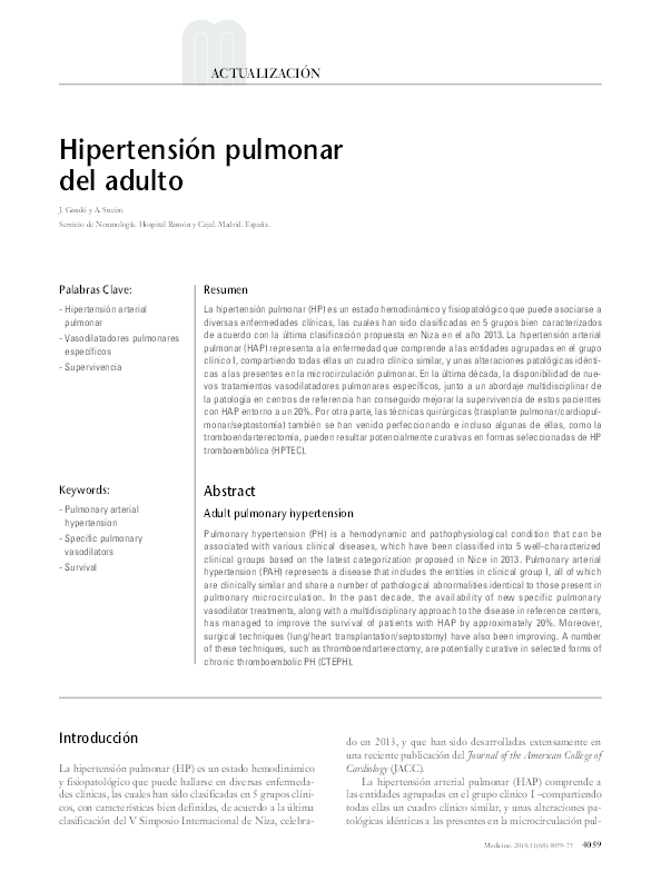 Prostanoides para la hipertensión arterial pulmonar