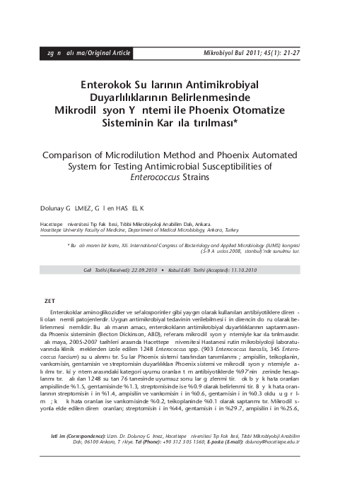 (PDF) [Comparison of microdilution method and Phoenix automated system ...