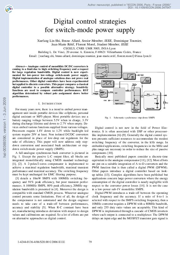 (PDF) Digital control strategies for switchmode power supply D