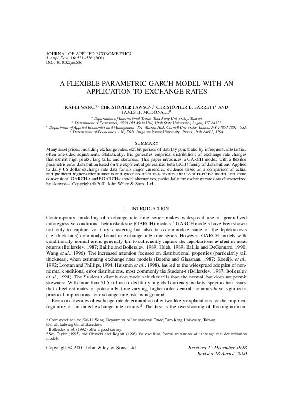 Garch model thesis picture