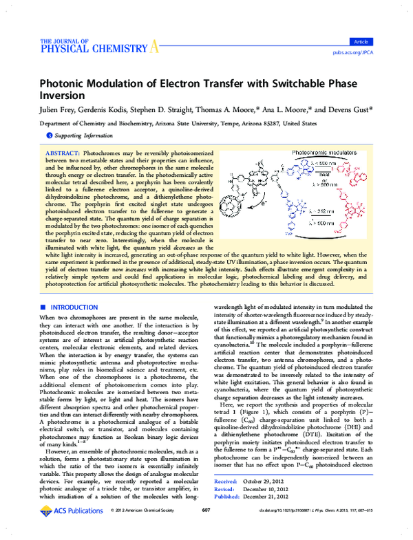 (PDF) Photonic Modulation of Electron Transfer with Switchable Phase ...