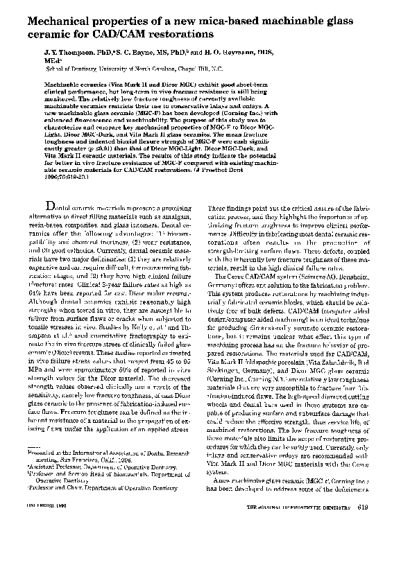 (PDF) Mechanical properties of a new mica-based machinable glass ...