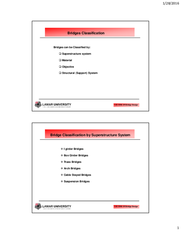 (PDF) Bridge Classification by Superstructure System Sajeeb Thakur