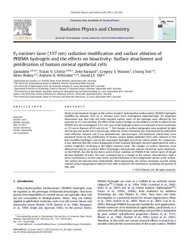 (PDF) F2 excimer laser (157nm) radiation modification and surface ...