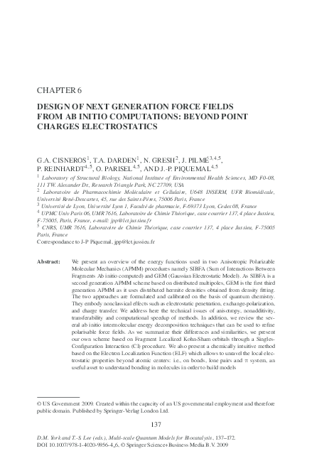 (PDF) Design Of Next Generation Force Fields From AB Initio ...