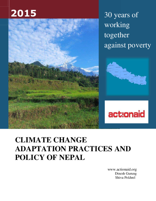 (PDF) CLIMATE CHANGE ADAPTATION PRACTICES AND POLICY OF NEPAL