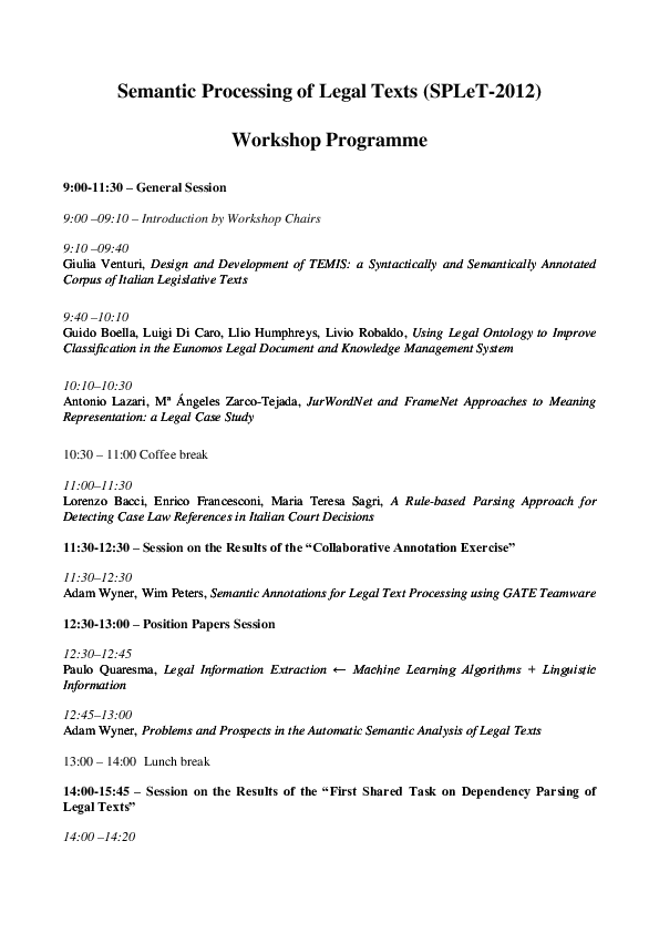Pdf The Splet 12 Shared Task On Dependency Parsing Of Legal Texts Giulia Venturi Academia Edu