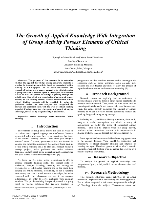 Importance of critical thinking picture