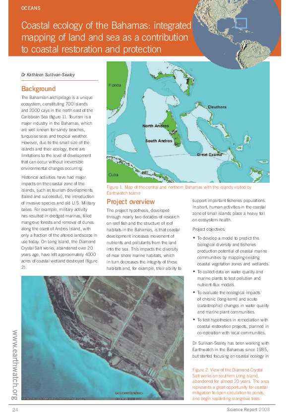 (PDF) Coastal ecology of the Bahamas: integrated mapping of land and ...