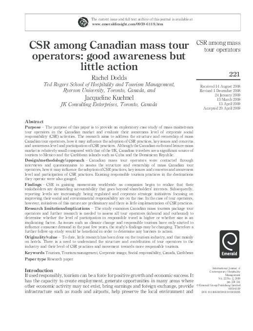 Example of tour package image