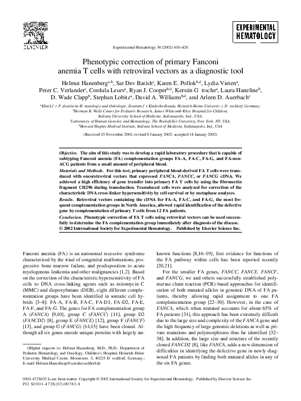 Fanconi cancer picture