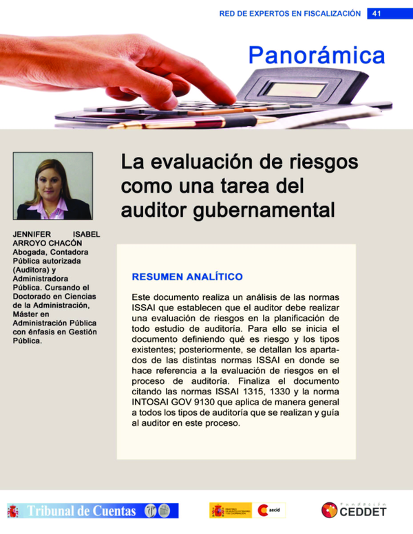 (PDF) La evaluación de riesgos como una tarea del auditor gubernamental