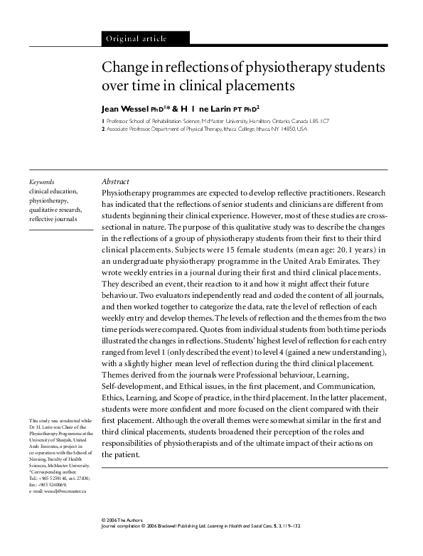 Nursing student reflection on placement gibbs picture