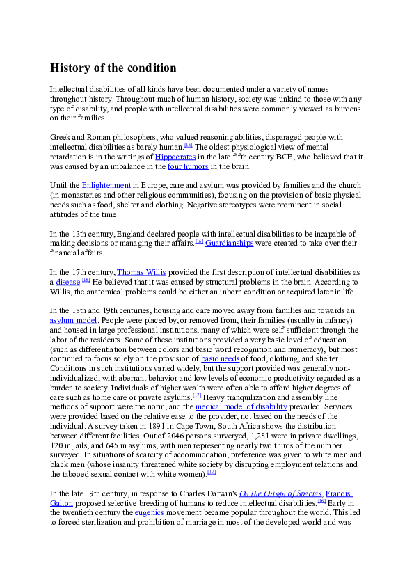 (DOC) History of the condition