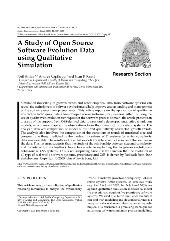 (PDF) A study of open source software evolution data using qualitative ...