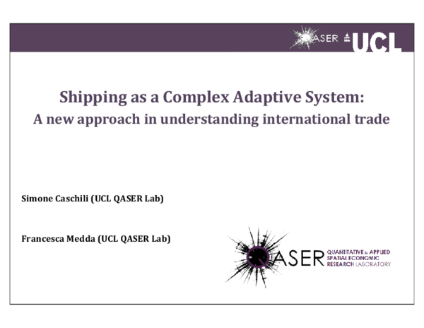 (PPT) Shipping as a Complex Adaptive System: A new approach in ...
