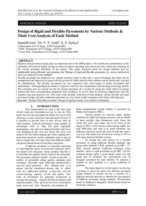 (PDF) Design of Rigid and Flexible Pavements by Various Methods & Their