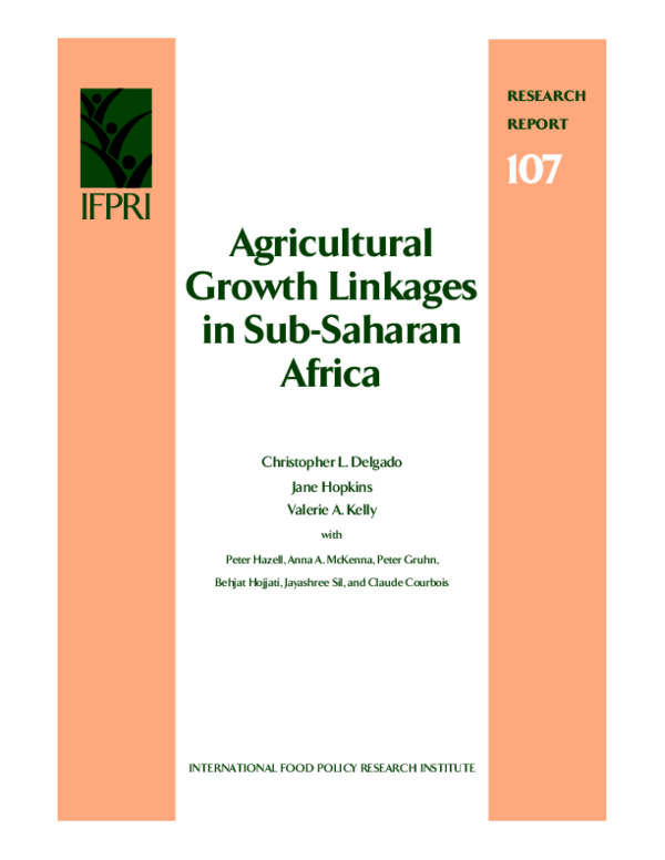(PDF) Agricultural Growth Linkages in Sub-Saharan Africa