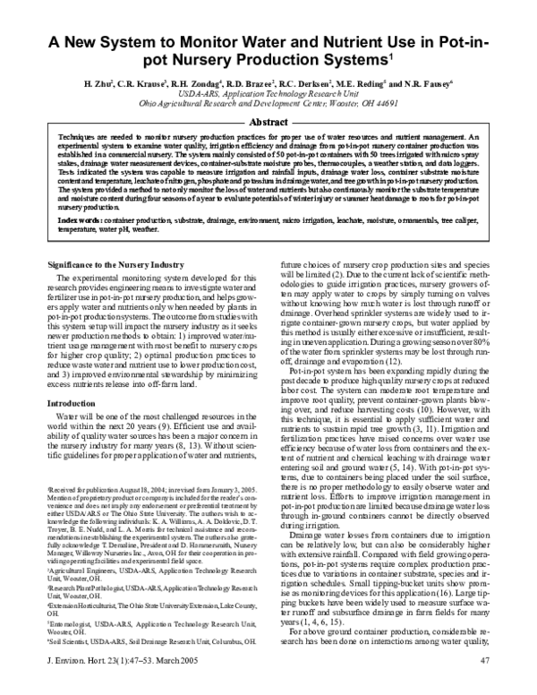 Pdf A New System To Monitor Water And Nutrient Use In Pot Pdf A New System To Monitor Water And Nutrient Use In Pot