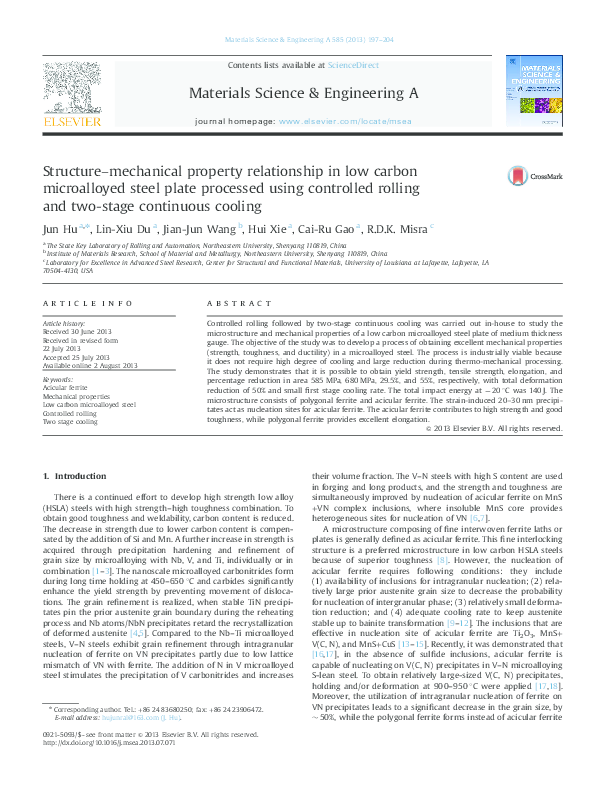 (PDF) Structuremechanical property relationship in low carbon