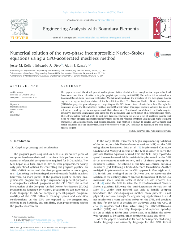(PDF) Numerical solution of the two-phase incompressible Navier-Stokes ...