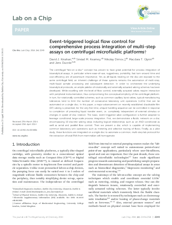 (PDF) Event-triggered logical flow control for comprehensive process ...