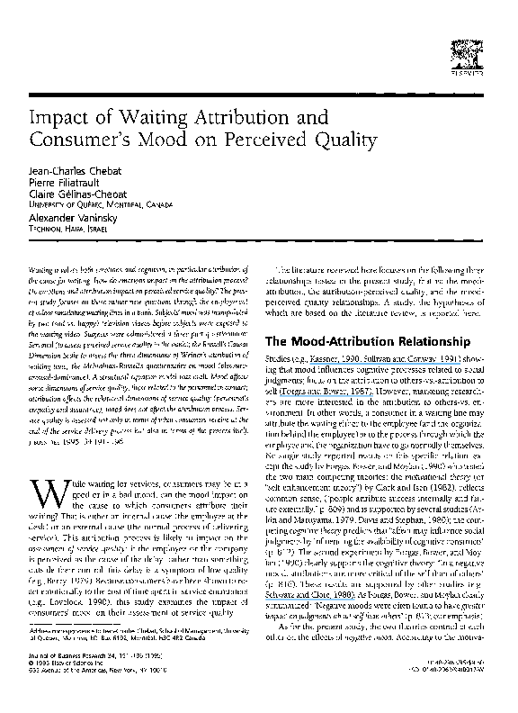 (PDF) The impact of mood on time perception, memorization, and ...