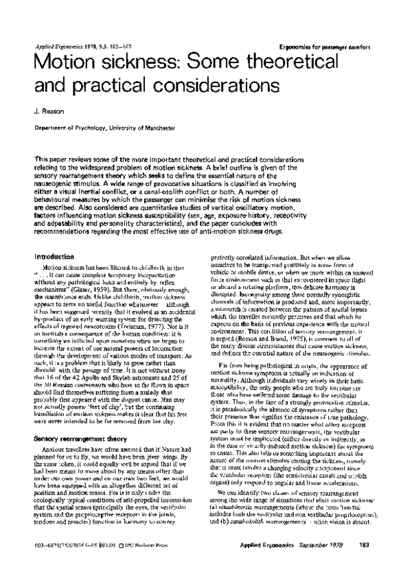 Motion sickness essay picture