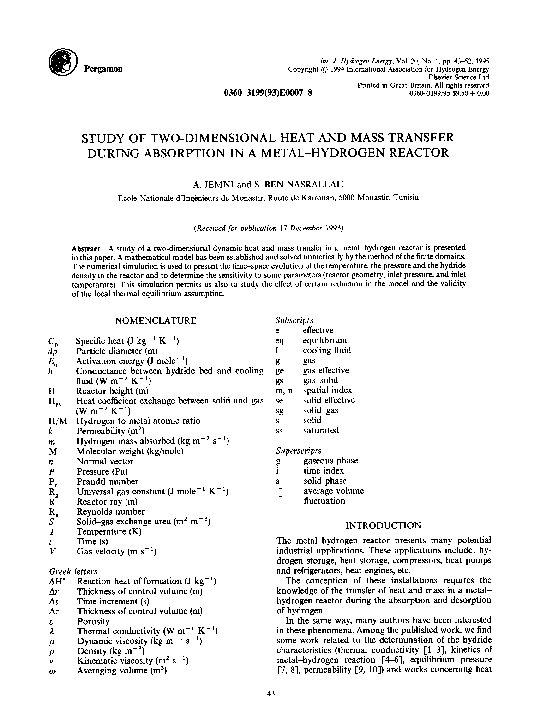(PDF) Study of two-dimensional heat and mass transfer during absorption ...